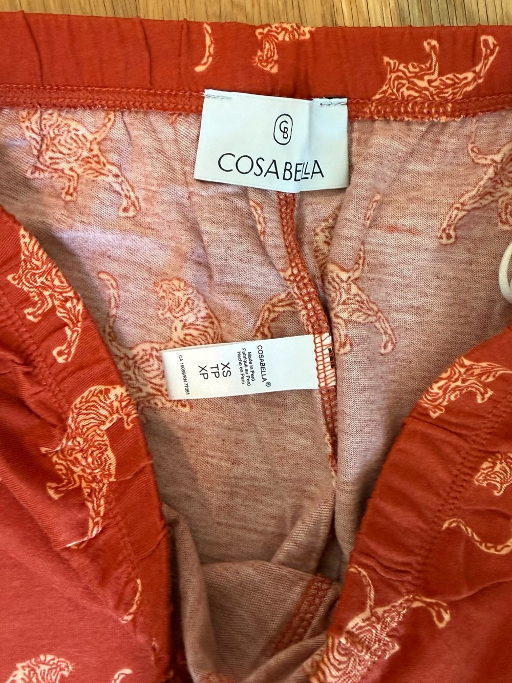 Cosabella Sahara Tiger Print Bella PJ Set XS NWT Pima Cotton Modal - Picture 6 of 8